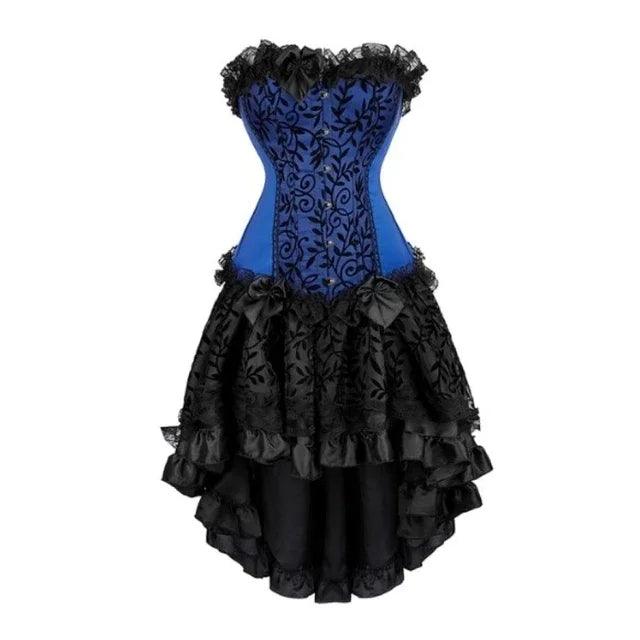 Robe corset victorienne pour haut corset sexy en dentelle florale