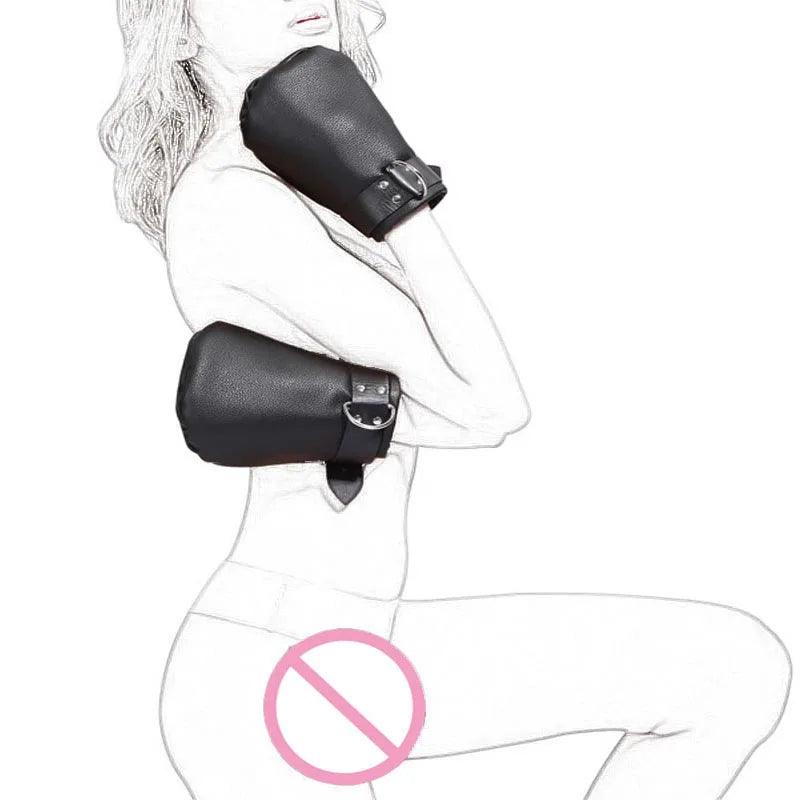Jeu pour adultes BDSM Bondage Gant en cuir Fétiche Animal de compagnie Chien Jeu de rôle