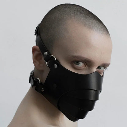 Bdsm Mask Punk Leather Motorcycle Face Mask for Men