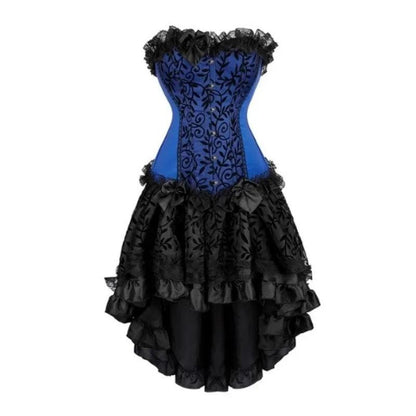 Robe corset victorienne pour haut corset sexy en dentelle florale