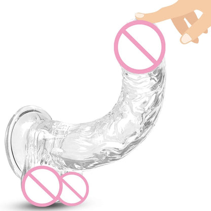 3 Sizes Transparent Soft Jelly Realistic Toys for Pleasure