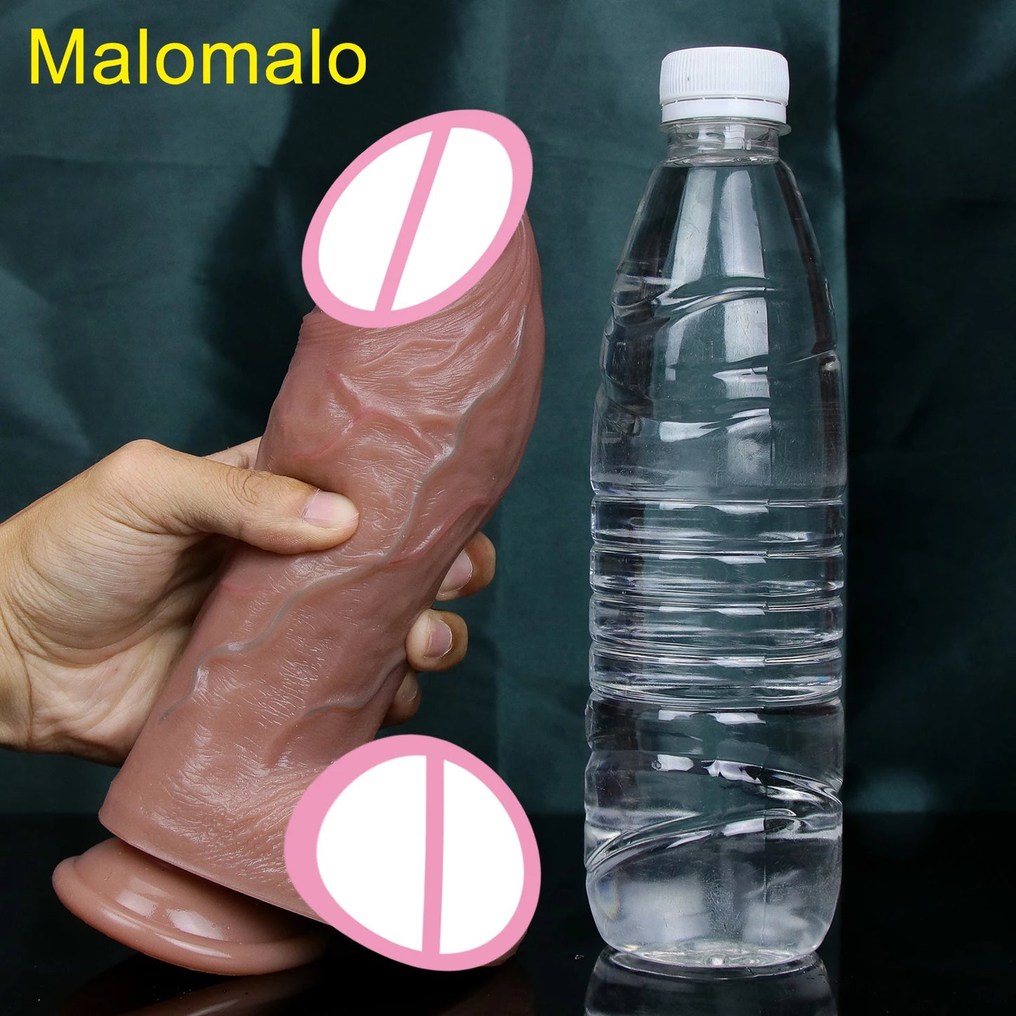Realistic Veins Soft Thick Toy Suction Cup Double Silicone