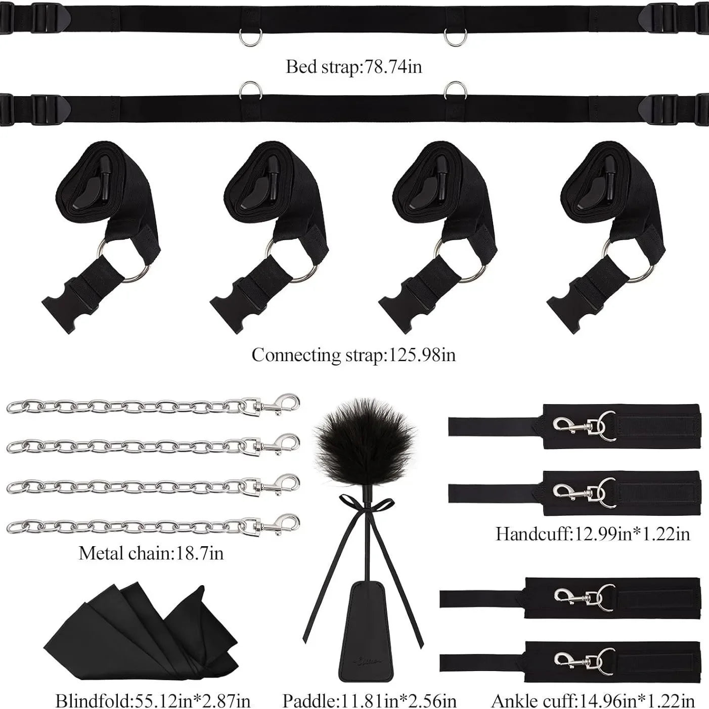 Bed Restraint Set Couple Sex Toys Bondage Kit for Adults