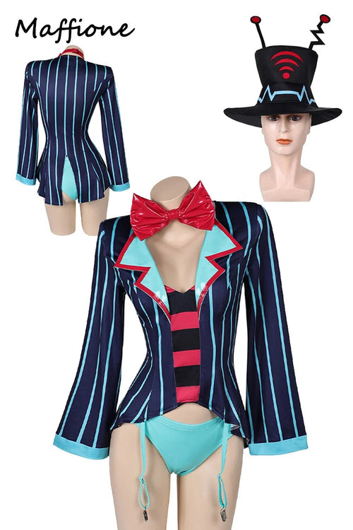 Vox Cosplay Sexy Lingerie Costume Halloween Bow Tie Outfit