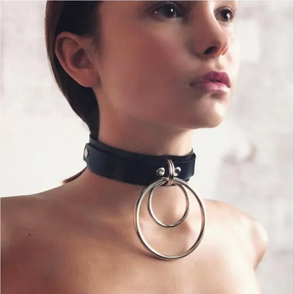 Sexy Chokers Necklace PU Leather Bondage Collar Fashion