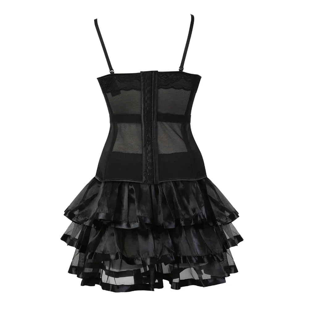 Burlesque Corset Dresses for Women Plus Size Lace Top