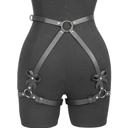 Women Sexy Thigh Garter Belt Leather Lingerie Bdms Bondage