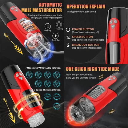 Male Automatic Pleasure Device And Vibrating Plug Stimulator for Ultimate Satisfaction