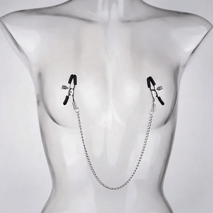 Metal Nipple Clamp With Chain For Women Fetish Bondage