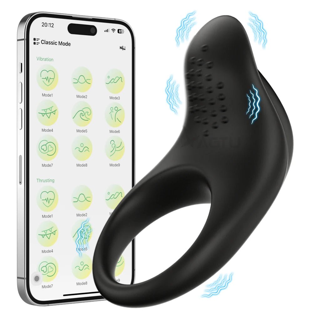 Lasting Ejaculation Delay Vibrating Ring Toy for Pleasure