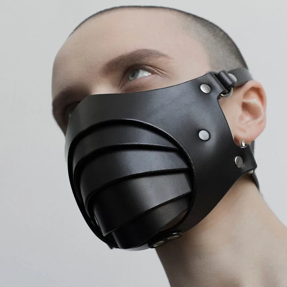 Bdsm Mask Punk Leather Motorcycle Face Mask for Men