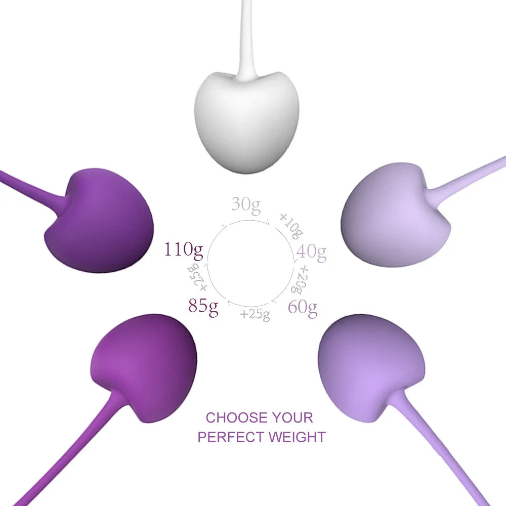 5pcs/Set Safe Silicone Kegel Exercise Balls for Wellness Use