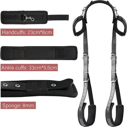 BDSM Sex Handcuffs Restraints Open Leg Ankle Cuffs Set