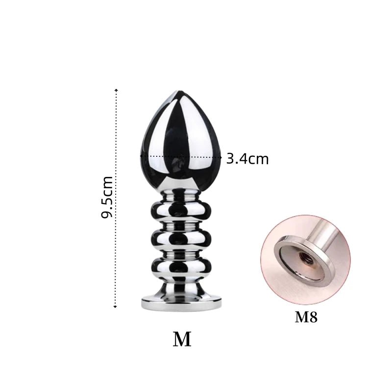 25cm Mini Elegant Metal Plug with Charming Small Tail Toy