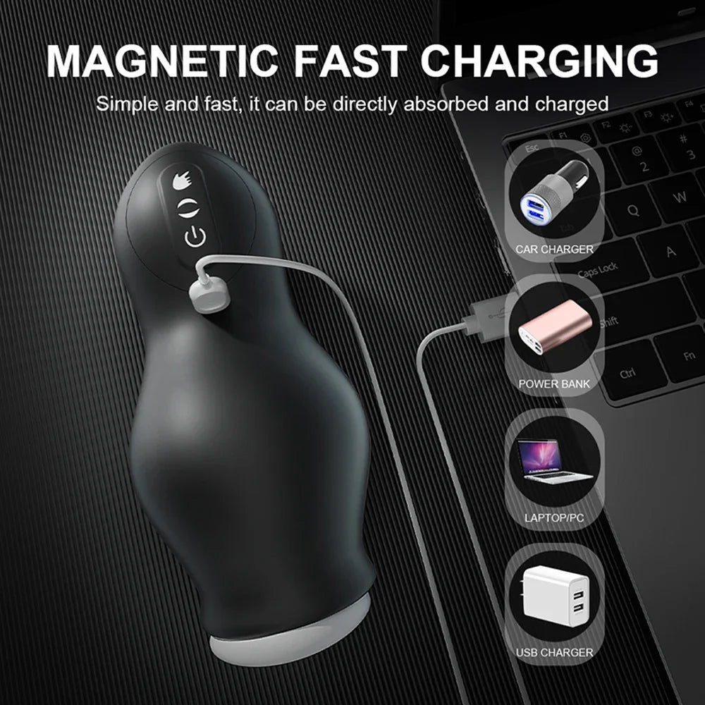 Male Automatic Sucking Cup for Vibration Pleasure Device