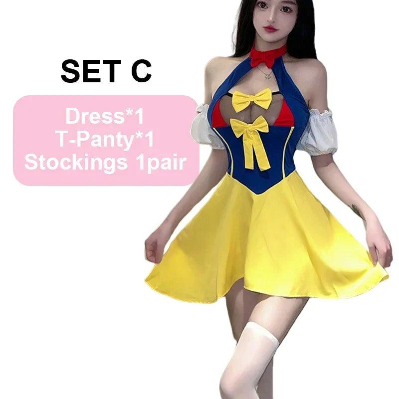 Costume de Cosplay de Lingerie Sexy Robe de Princesse Uniforme de Femme de Chambre
