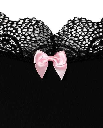 Plus Size Sexy Women Lingerie Set Heart Print Lace Pajamas
