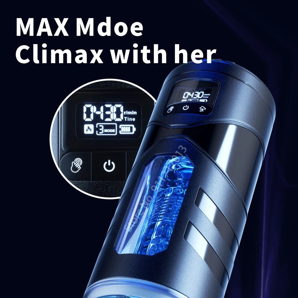 Real Automatic Heated Sucking Vibration Male Pleasure Cup Toy