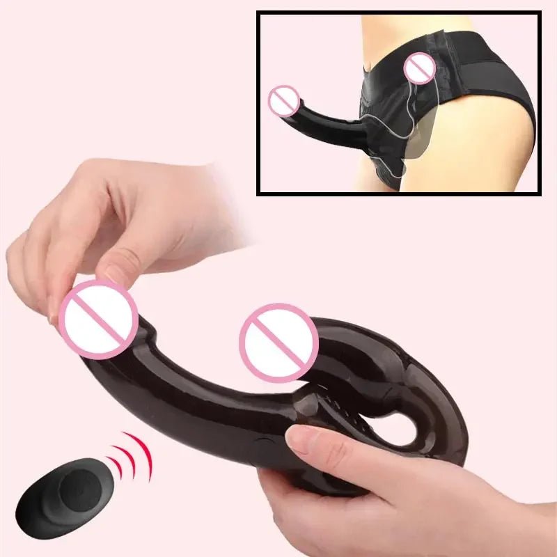 Wireless Remote And Breast Licking Vagina Deep Plug Strapons Anal Toys Women's