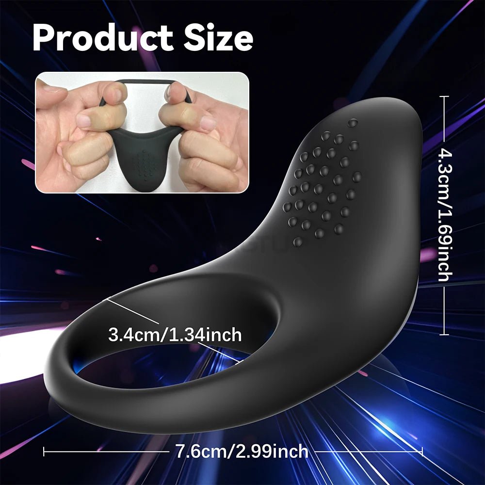 Lasting Ejaculation Delay Vibrating Ring Toy for Pleasure