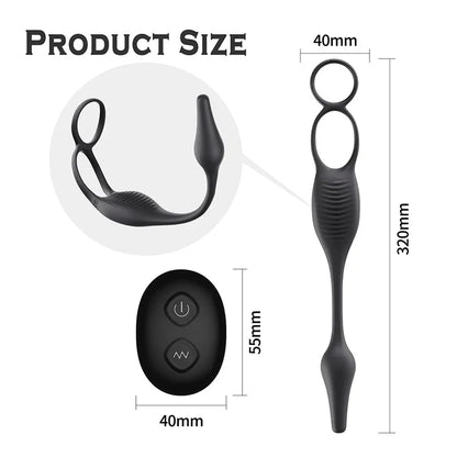 Vibrating Plug Remote Control Prostate Massager Toy