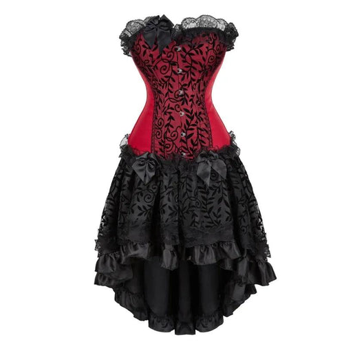 Robe corset victorienne pour haut corset sexy en dentelle florale