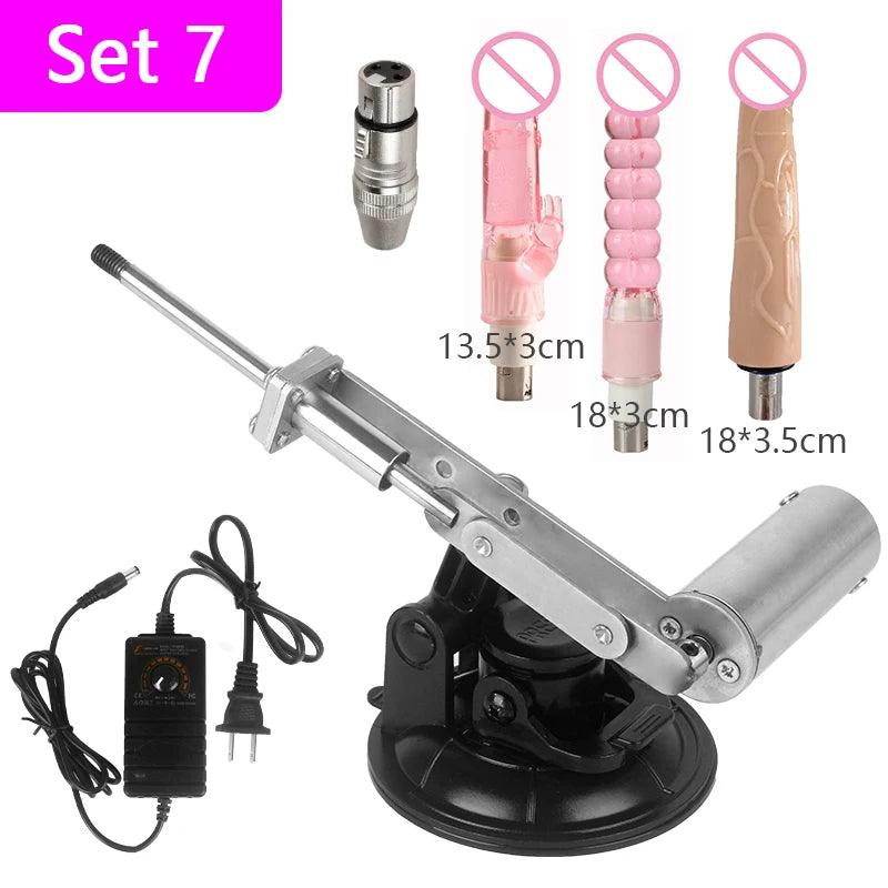 Mini teleskopisk sexmaskine med dildo 39 mm slaglængde