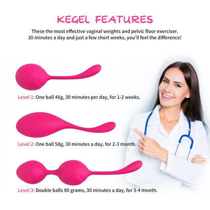 Kegel Balls Silicone Ball Smart Geisha Trainer for Pelvic Health