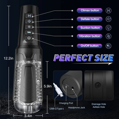 Masturbation Cup Deep Throat Strong Sucking Device for Men