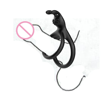 2025 New 2 In 1 Men's Silicone Ring Clitoris Stimulator