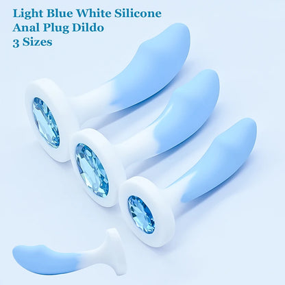 Silicone Crystal Anal Plug |Crystal Base Butt Plug|Passionplayhousexxx
