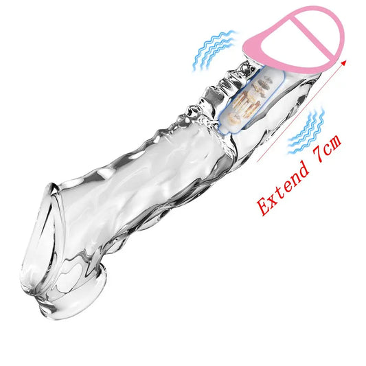 Reusable Sleeve with Vibrator Ring for Partners Experience