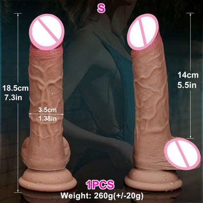 Realistic Veins Soft Thick Toy Suction Cup Double Silicone
