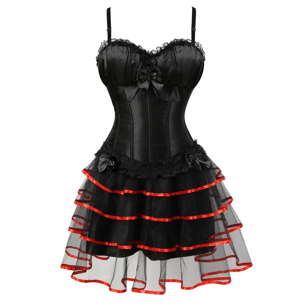 Burlesque Corset Dresses for Women Plus Size Lace Top