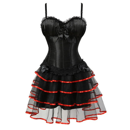 Burlesque Corset Dresses for Women Plus Size Lace Top
