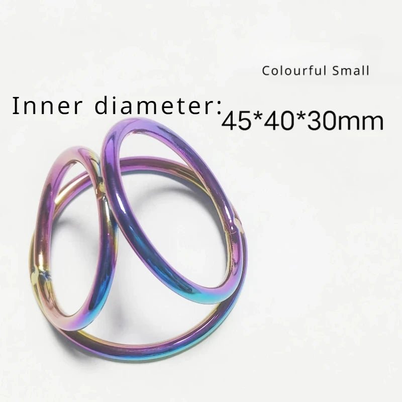 Sexy Toy Metal Color Glans 3Rings Chastity Device for Adults