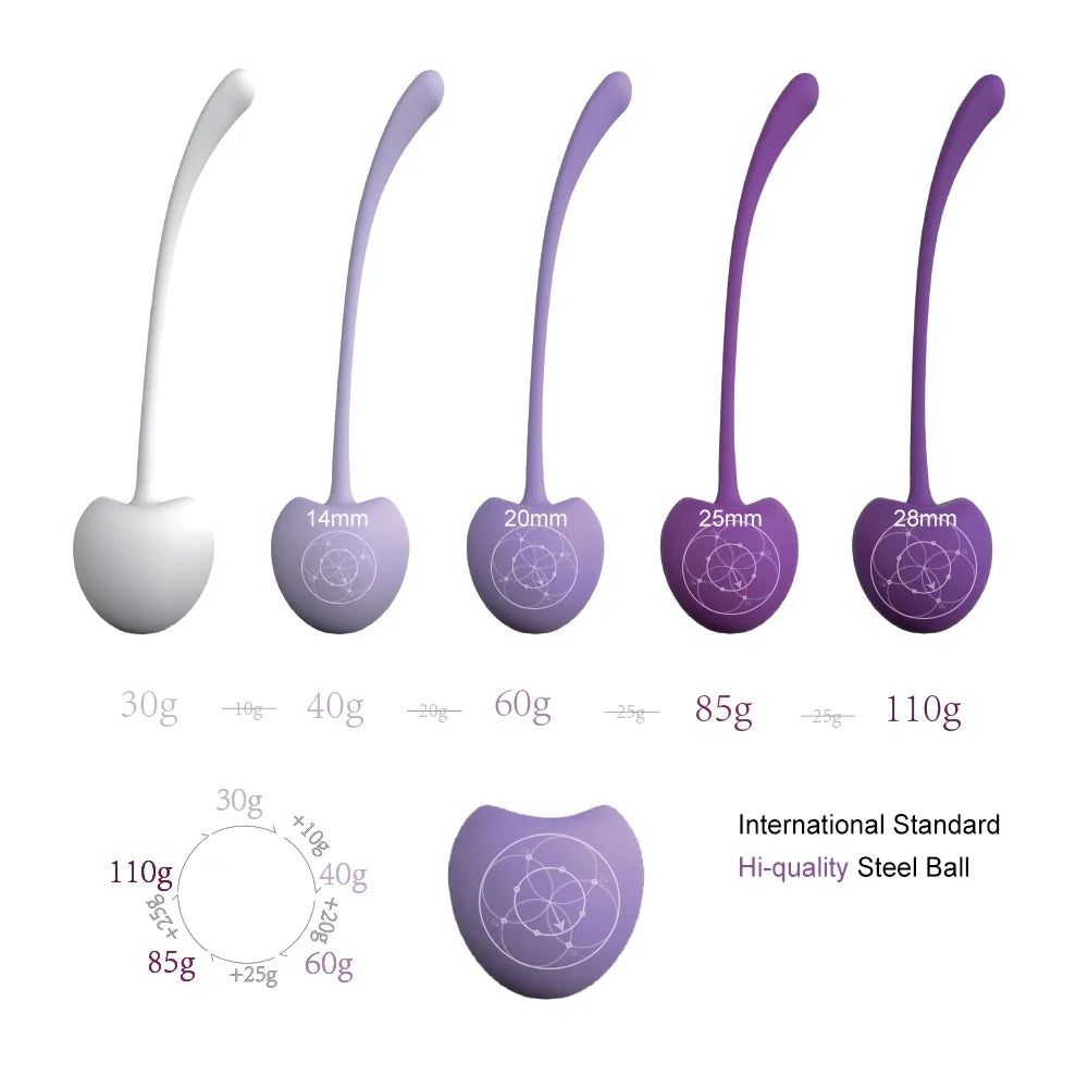 5pcs/Set Safe Silicone Kegel Exercise Balls for Wellness Use
