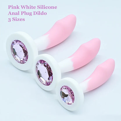 Silicone Plug Crystal Base Butt Plug For Women Toys