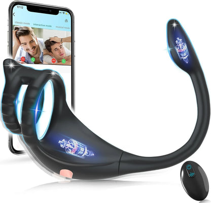 Vibrating Ring Taint Stimulator with Remote Control Device