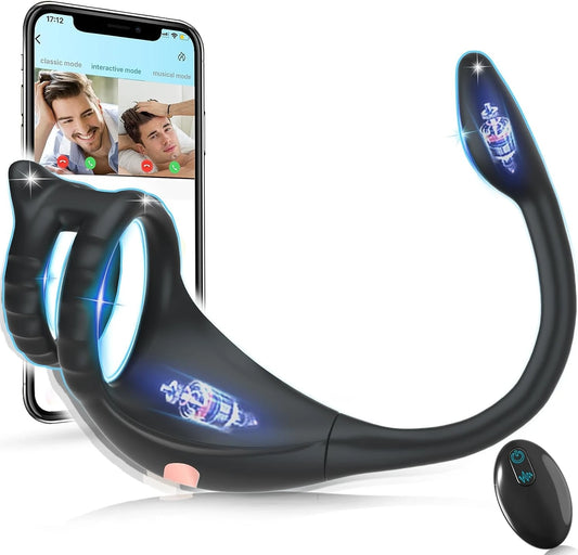 Vibrating Ring Taint Stimulator with Remote Control Device