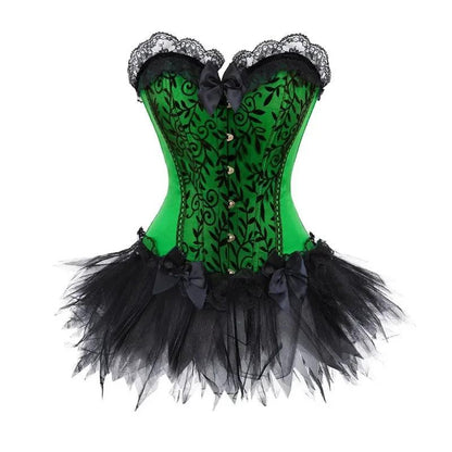 Robe corset bustier surbuste jupes haut ensemble femmes gothique victorien Lolita costume