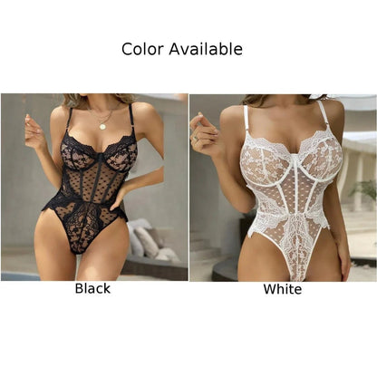 Sexy Lingerie Bodysuit Lace See Though Teddy Women Nightwear