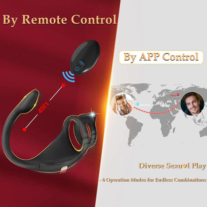 Vibrating Ring Taint Stimulator with Remote Control Device