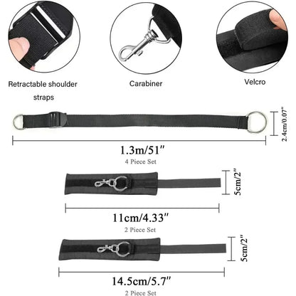 Bed BDSM Kit Set Sex Toy Handcuffs for Couples Fun