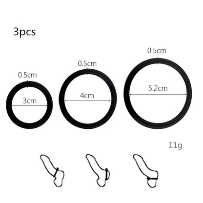 3/4PCS Ring Trainer for Delayed Performance Enhancement Men