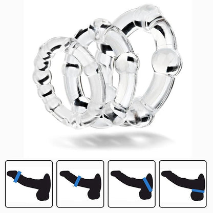 3Pcs Silicone Rings For Delaying Ejaculation Fun Accessory