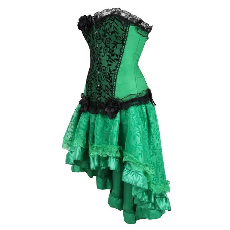 Robe corset victorienne pour haut corset sexy en dentelle florale