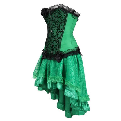 Robe corset victorienne pour haut corset sexy en dentelle florale