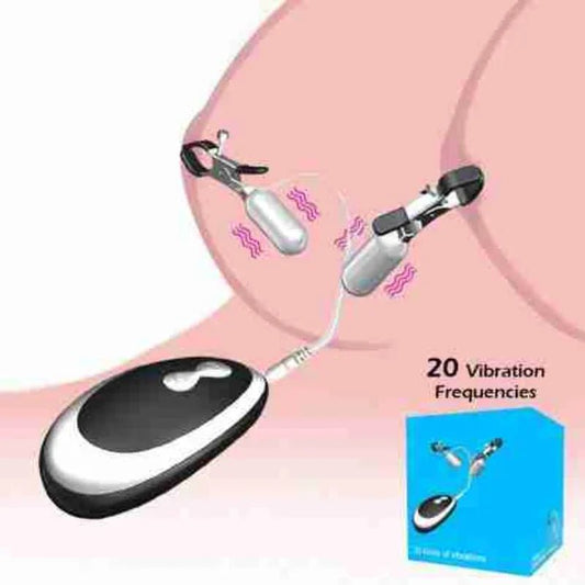 Powerful 20-Frequency Nipple Vibrator for Adult Fun Device