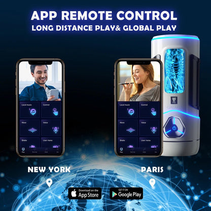 App AI Remote Control Male Cup Vibrator Toy for Pleasure